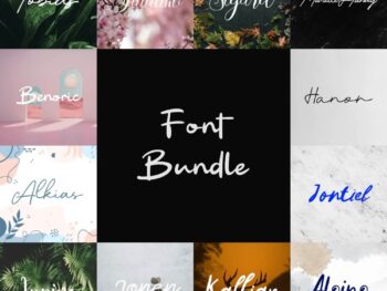 Elegant Font Bundle – 12 Handcrafted Typefaces